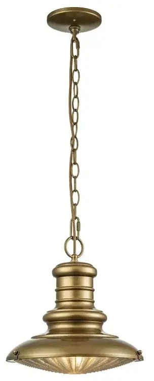 Elstead Lighting Redding Station lámpara colgante 1x W marrón FE-REDDING8-M-PDB