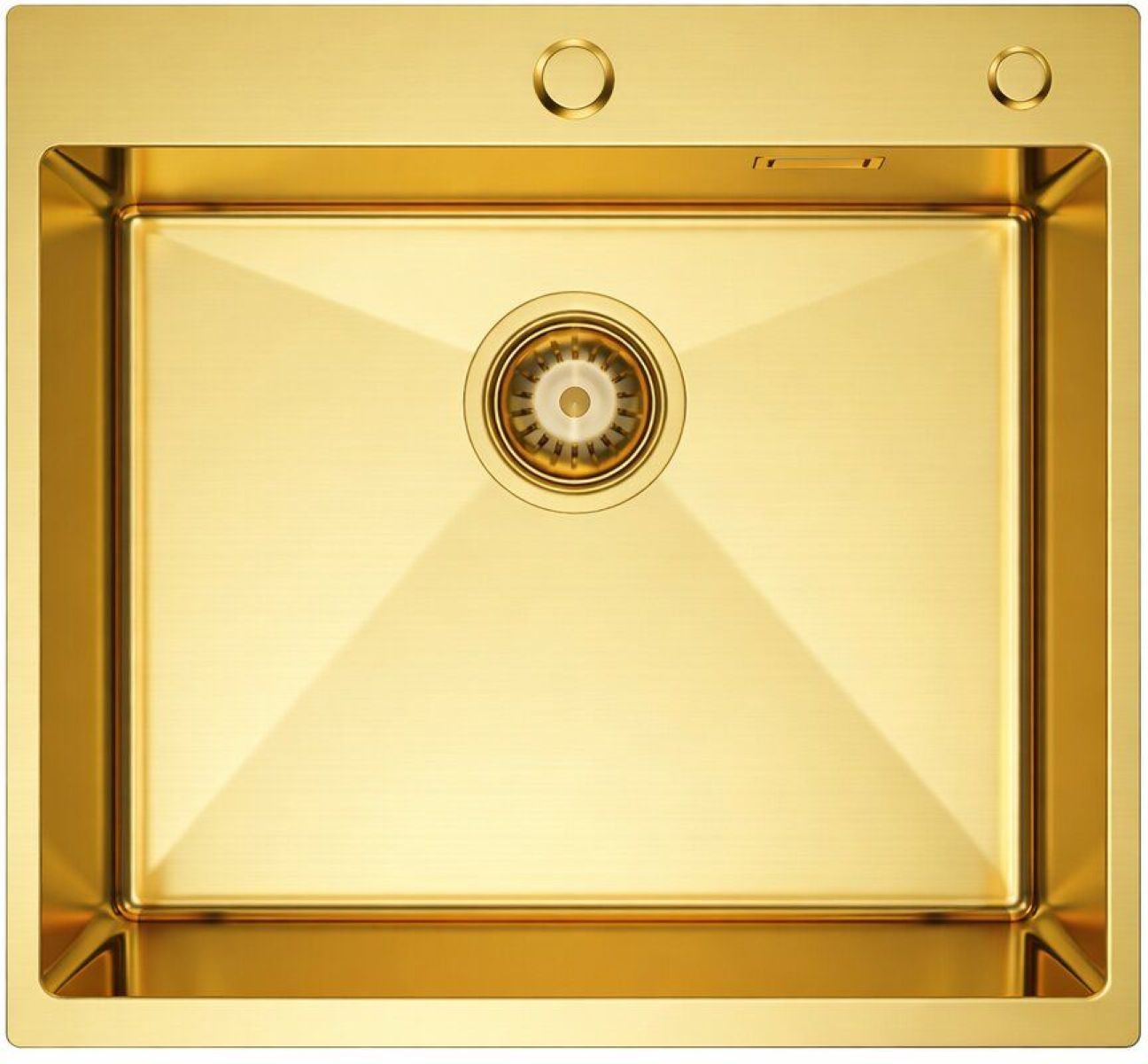 Ruvetti Masivo fregadero de acero 50x50 cm dorado 5002M_PVD_GOLD50_W