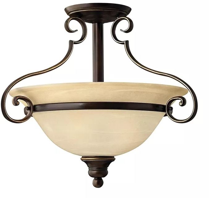 Elstead Lighting Cello lámpara de techo 2x60 W marrón HK-CELLO-SF