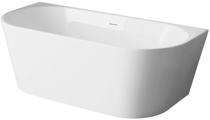 Invena Astri bañera de pared 170x80 cm rectangular blanco AN-03-17U