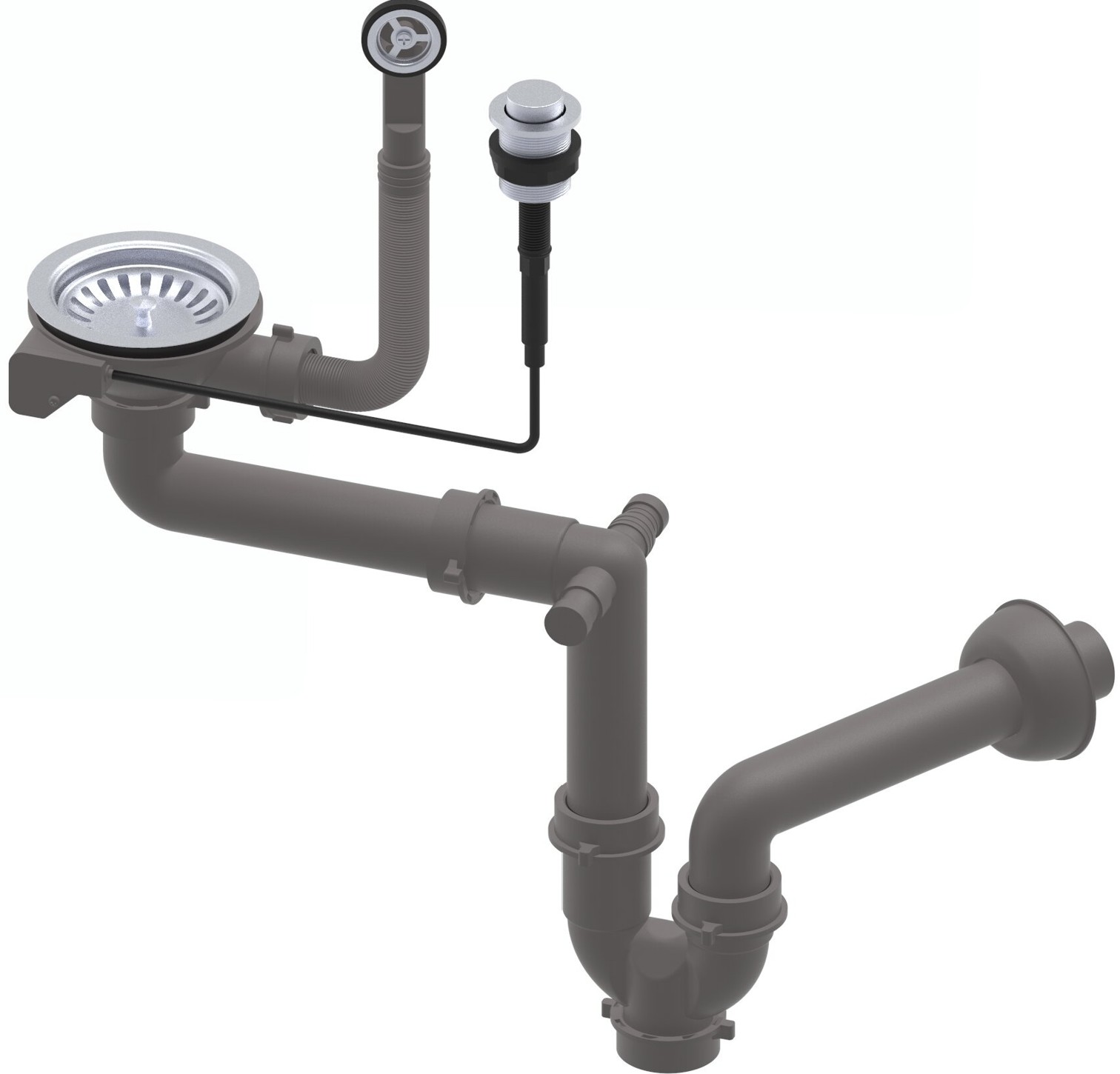 Ruvetti sifón para fregadero 6004A-BS