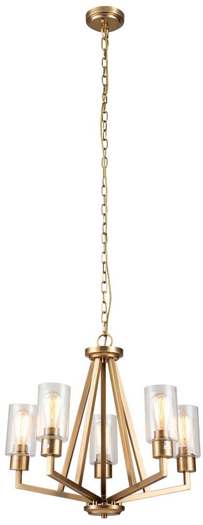 Elstead Lighting Deryn lámpara colgante 5x60 W latón KL-DERYN5-NBR