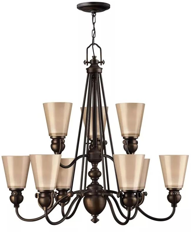 Elstead Lighting Mayflower lámpara colgante x60 W marrón HK-MAYFLOWER9
