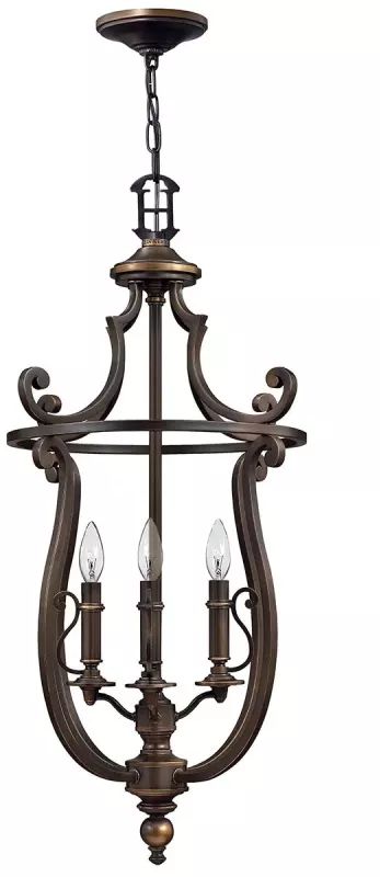 Elstead Lighting Plymouth lámpara colgante 4x40 W marrón HK-PLYMOUTH4-P