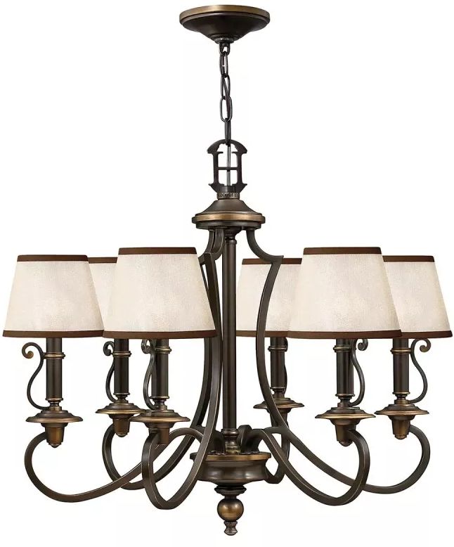 Elstead Lighting Plymouth lámpara colgante 6x40 W marrón HK-PLYMOUTH6