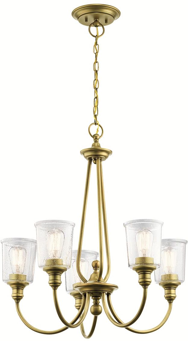 Elstead Lighting Waverly lámpara colgante 5x60 W latón KL-WAVERLY5-NBR
