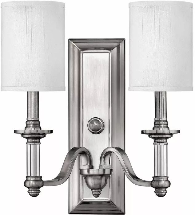 Elstead Lighting Sussex lámpara de pared 2x40 W níquel HK-SUSSEX2