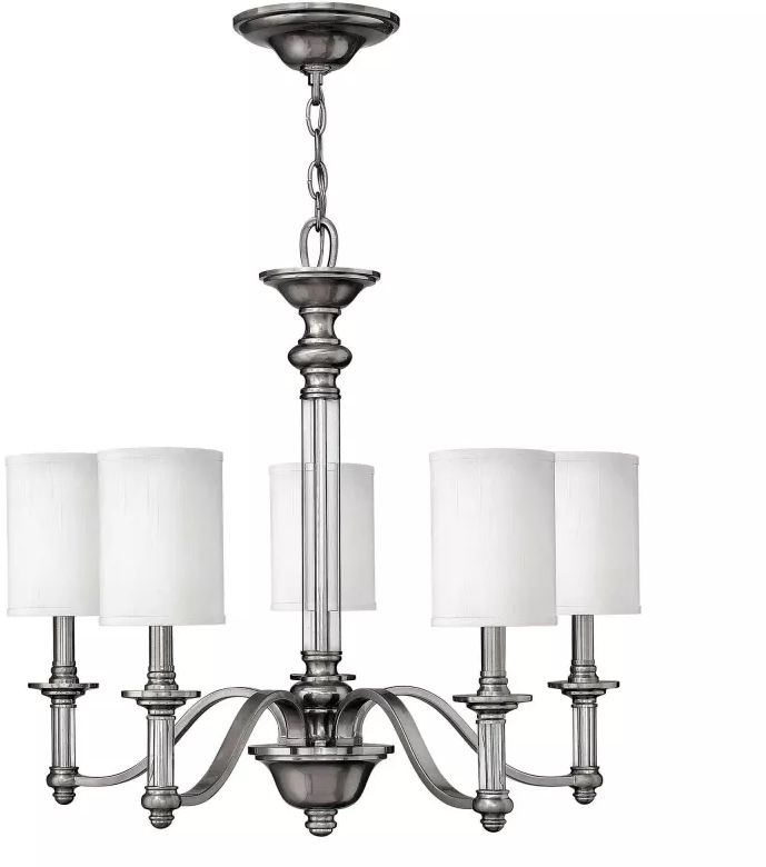 Elstead Lighting Sussex lámpara colgante 5x40 W níquel HK-SUSSEX5