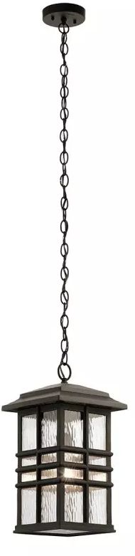 Elstead Lighting Beacon Square lámpara colgante para exterior 1x60 W marrón KL-BEACON-SQUARE8-OZ