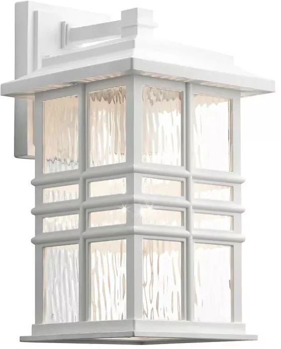 Elstead Lighting Beacon Square lámpara de pared para exteriores 1x60 W blanco KL-BEACON-SQUARE-M-WHT