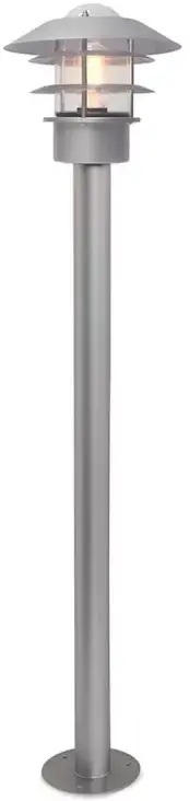Elstead Lighting Helsingor lámpara de pie para exteriores 1x60 W plata HELSINGOR-BOL-SL