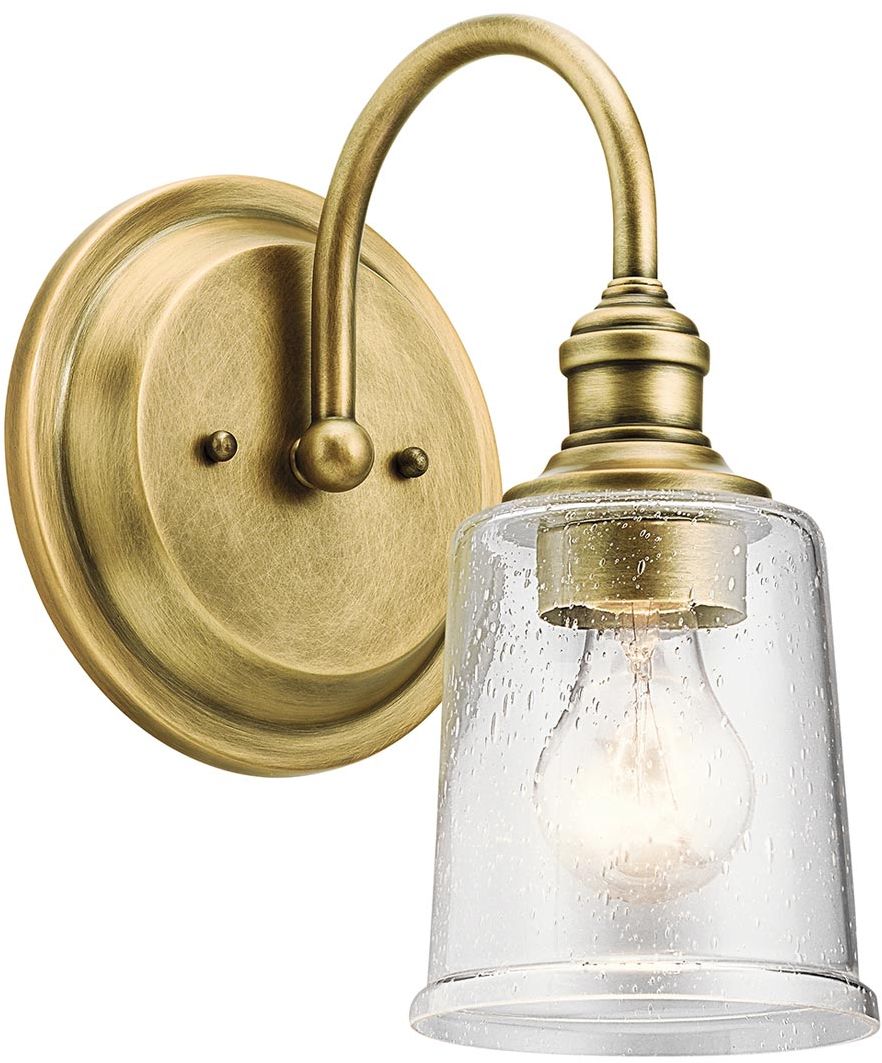 Elstead Lighting Waverly lámpara de pared 1x60 W latón KL-WAVERLY1-NBR