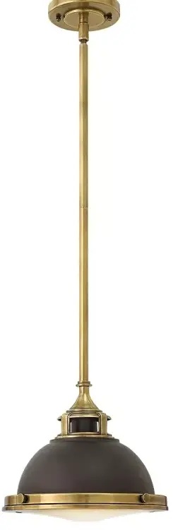 Elstead Lighting Amelia lámpara colgante 1x60 W marrón HK-AMELIA-P-S-RB