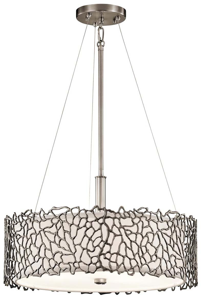 Elstead Lighting Silver Coral lámpara colgante 3x60 W KL-SILVER-CORAL-P-A