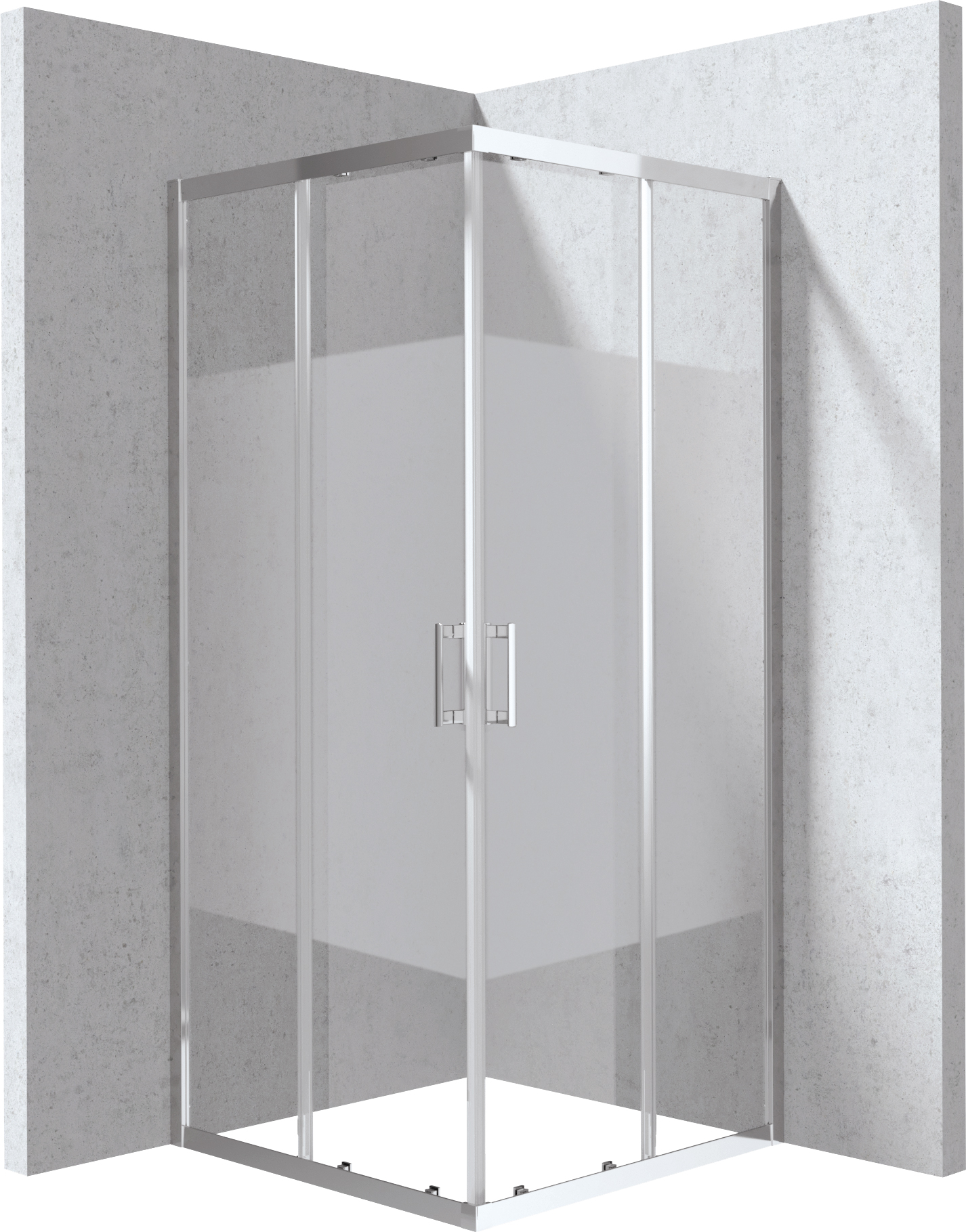 Deante Funkia Evo cabina de ducha 90x90 cm cuadrada cromo brillo/vidrio con patrón KYC0E99P