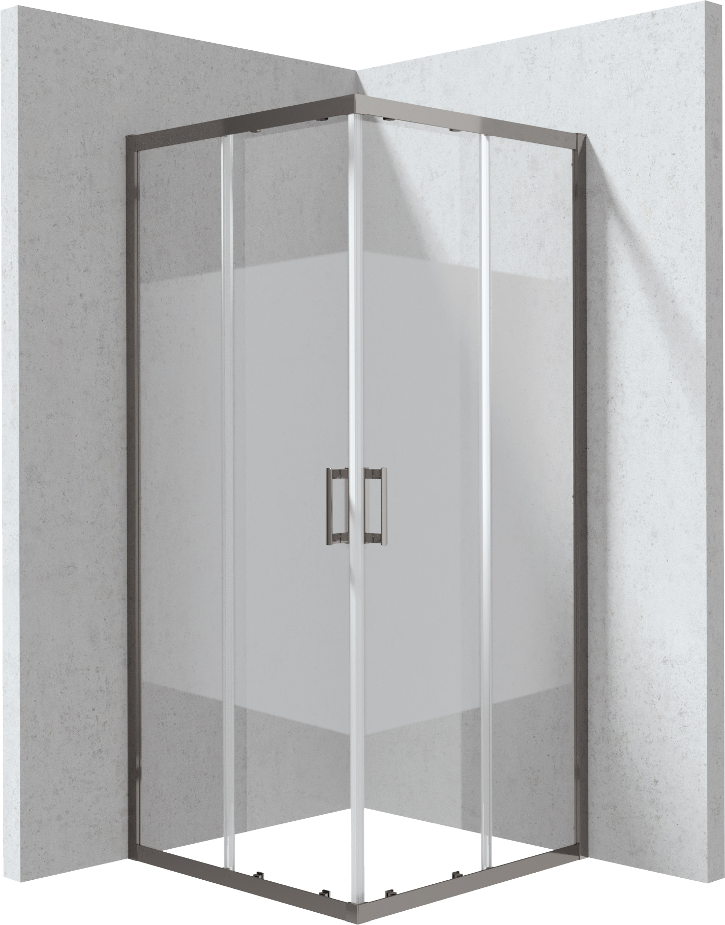 Deante Funkia Evo cabina de ducha 90x90 cm cuadrada grafito mate/vidrio con patrón KYC_DE99P