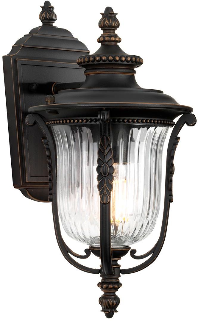 Elstead Lighting Luverne lámpara de pared para exteriores 1x60 W marrón KL-LUVERNE2-S