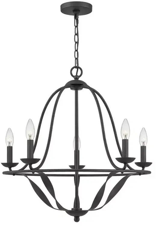 Elstead Lighting Bradbury lámpara colgante 5x40 W gris/gris ceniza QZ-BRADBURY5-GK