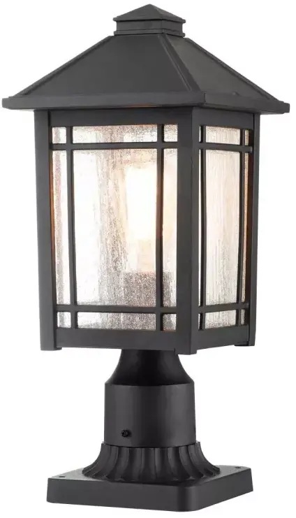 Elstead Lighting Cedar Point lámpara de pie para exteriores 1x60 W negro QZ-CEDAR-POINT3-M-BK