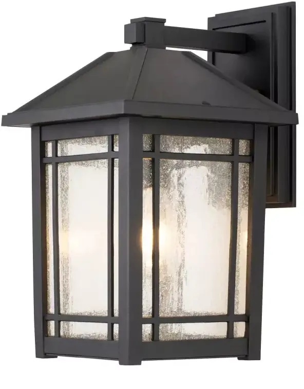 Elstead Lighting Cedar Point lámpara de pared para exteriores 1x60 W negro QZ-CEDAR-POINT-L-BK