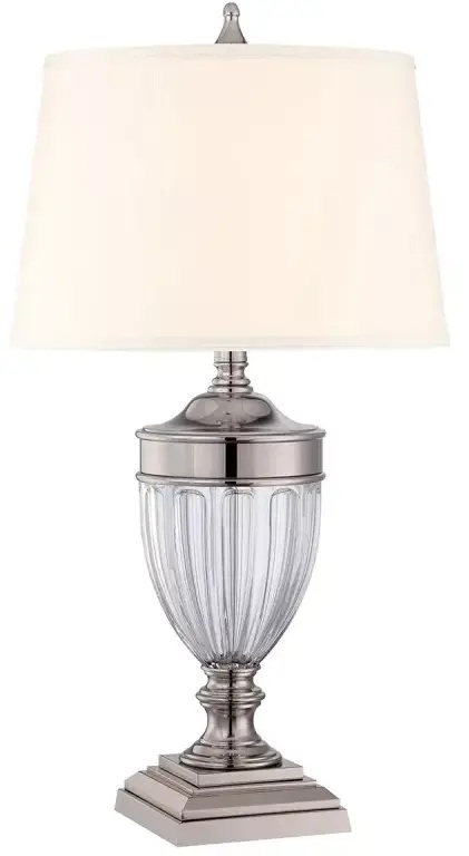 Elstead Lighting Dennison lámpara de sobremesa 1x60 W níquel-crema QZ-DENNISON-PN