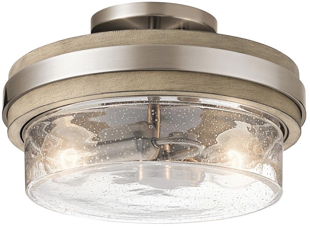 Elstead Lighting Grand Bank lámpara de techo 2x60 W gris KL-GRAND-BANK-SF