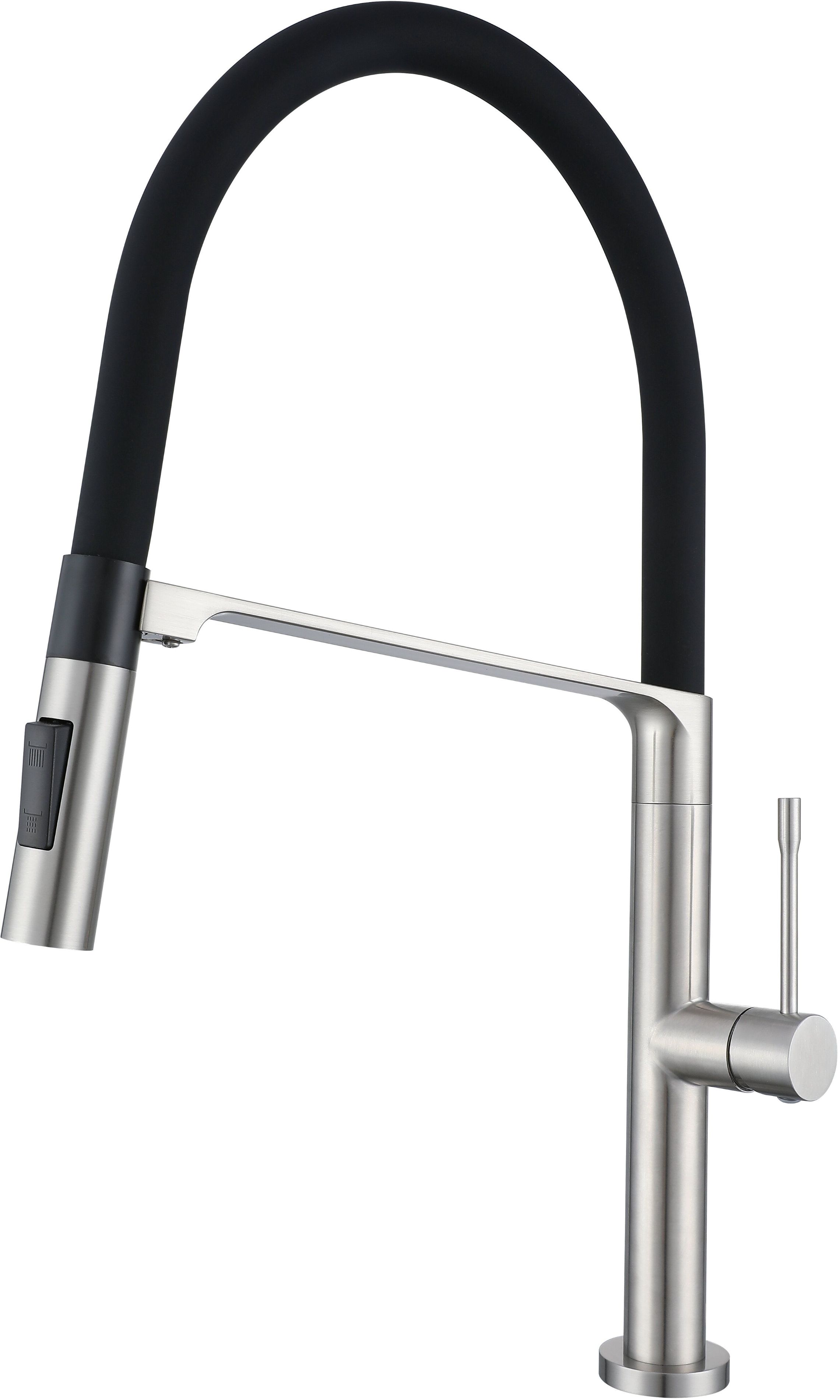 Ruvetti Azula grifo de cocina de pie acero inoxidable-negro 1011BS