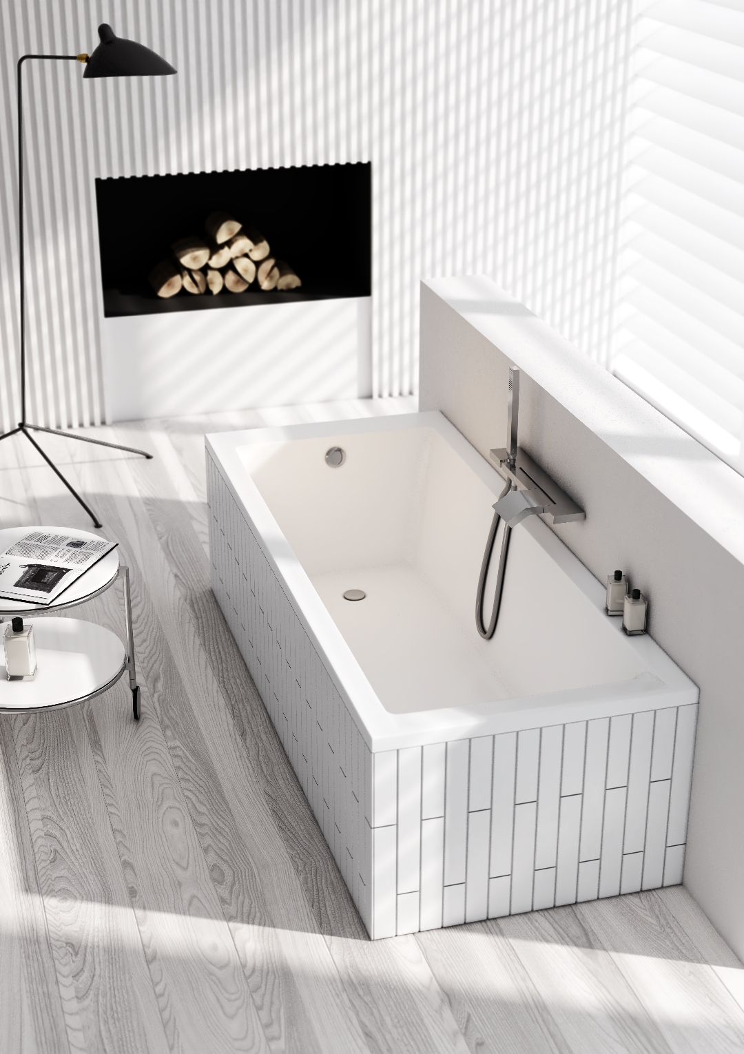 Schedline Milos bañera rectangular 140x70 cm blanco 3WSP.M1P-14070