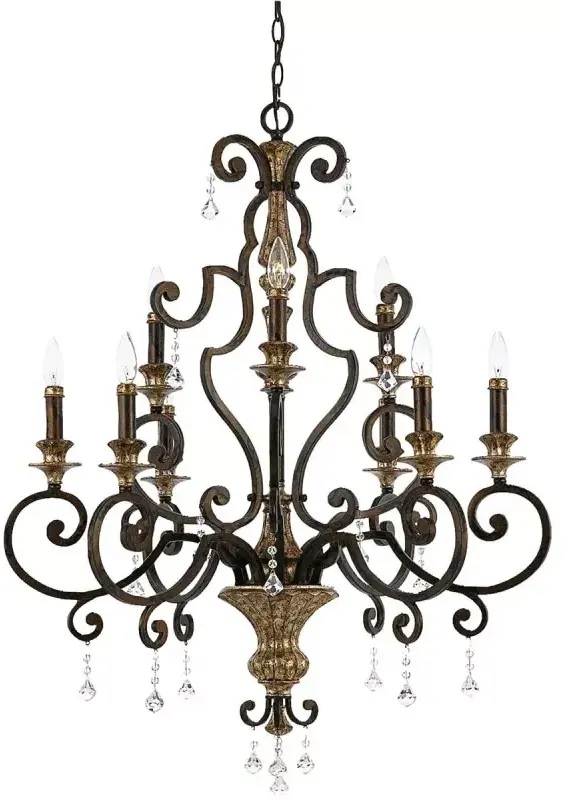Elstead Lighting Marquette lámpara colgante x60 W marrón QZ-MARQUETTE9