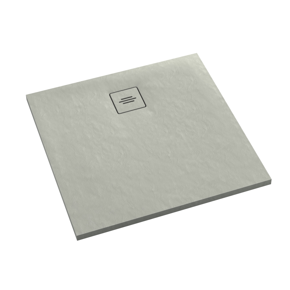 Schedline Protos Cement Stone plato de ducha cuadrado 100x100 cm cemento 3SP.P2K-100100/CT/ST-M1/CT/ST