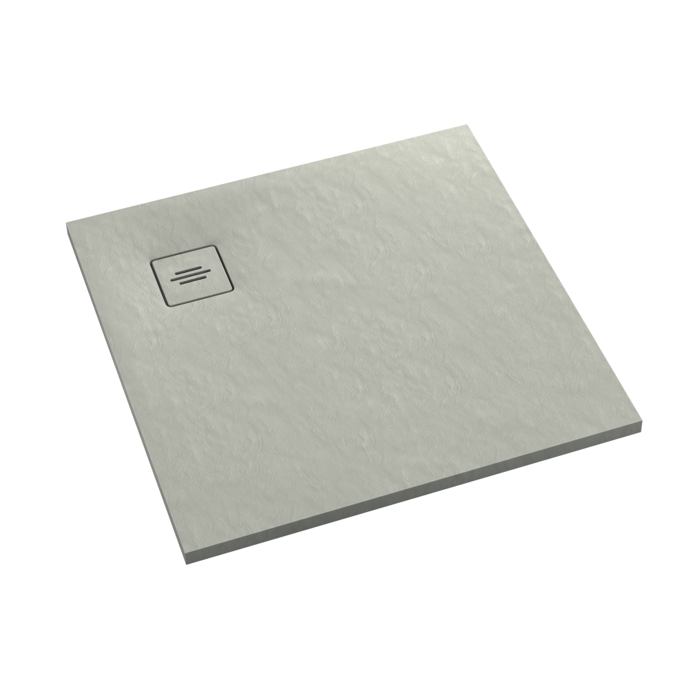Schedline Protos Cement Stone plato de ducha cuadrado 100x100 cm cemento 3SP.P1K-100100/CT/ST-M1/CT/ST