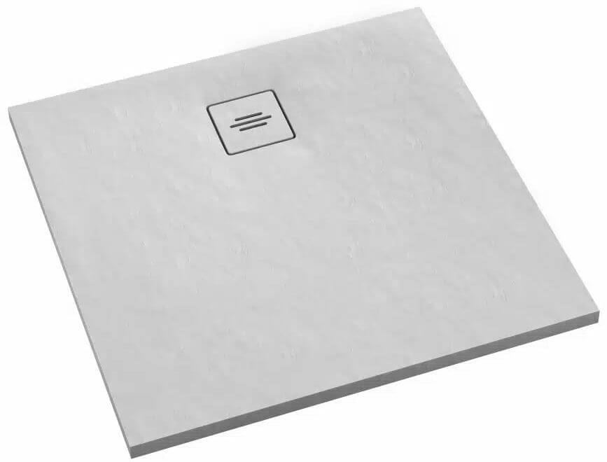 Schedline Protos White Stone plato de ducha cuadrado 90x90 cm blanco 3SP.P2K-9090/B/ST-M1/B/ST