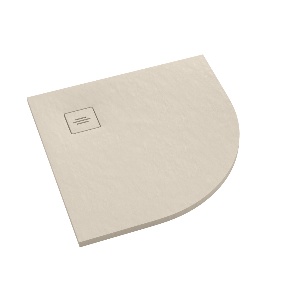 Schedline Protos Cashmere Stone plato de ducha semicircular 90x90 cm beige 3SP.P1O-9090/PK/ST-M1/PK/ST