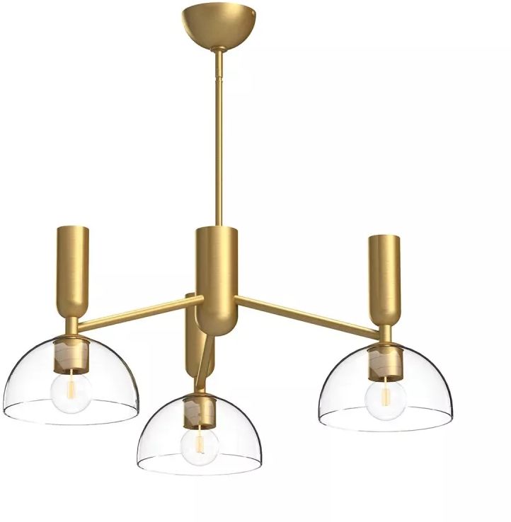Elstead Lighting Jude lámpara de techo 3x60 W ALM-JUDE3-GD-CL