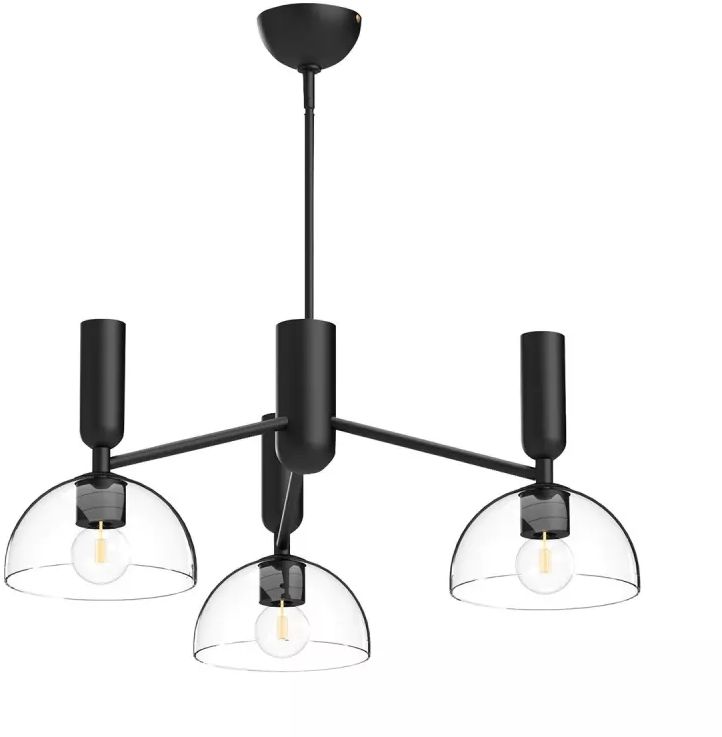 Elstead Lighting Jude lámpara de techo 3x60 W negro ALM-JUDE3-MB-CL