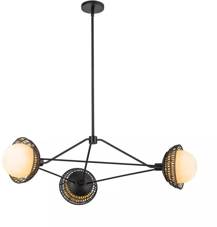 Elstead Lighting Perth lámpara colgante 3x60 W negro ALM-PERTH3-BK