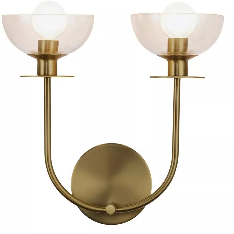 Elstead Lighting Sylvia lámpara de pared 2x40 W oro ALM-SYLVIA-2WB-BG-CL
