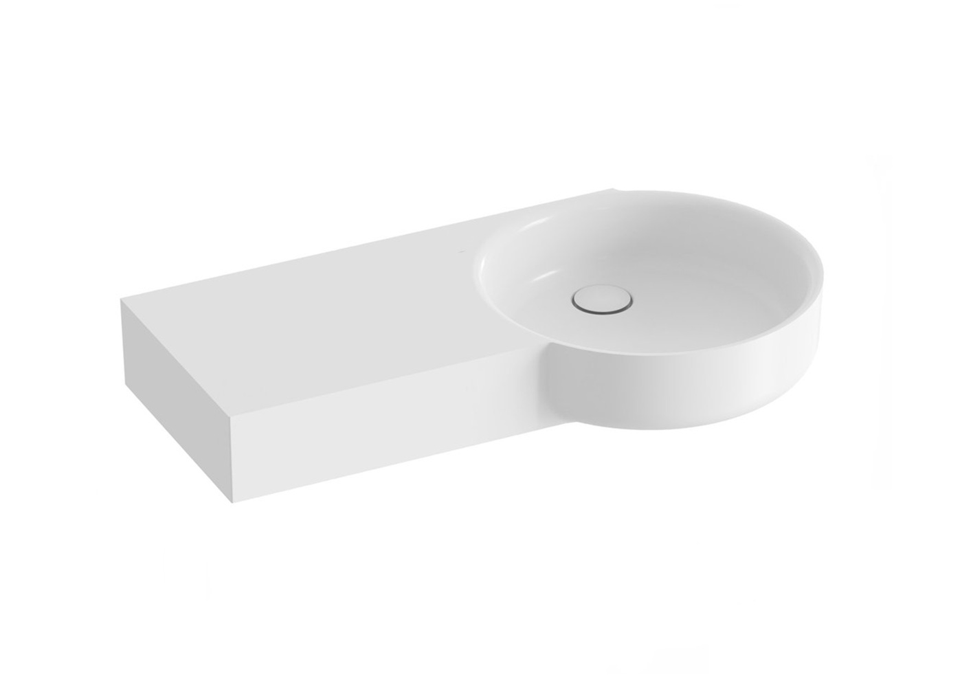 Ravak ARC lavabo 83x43.5 cm rectangular con encimera blanco brillante XJXL1383000