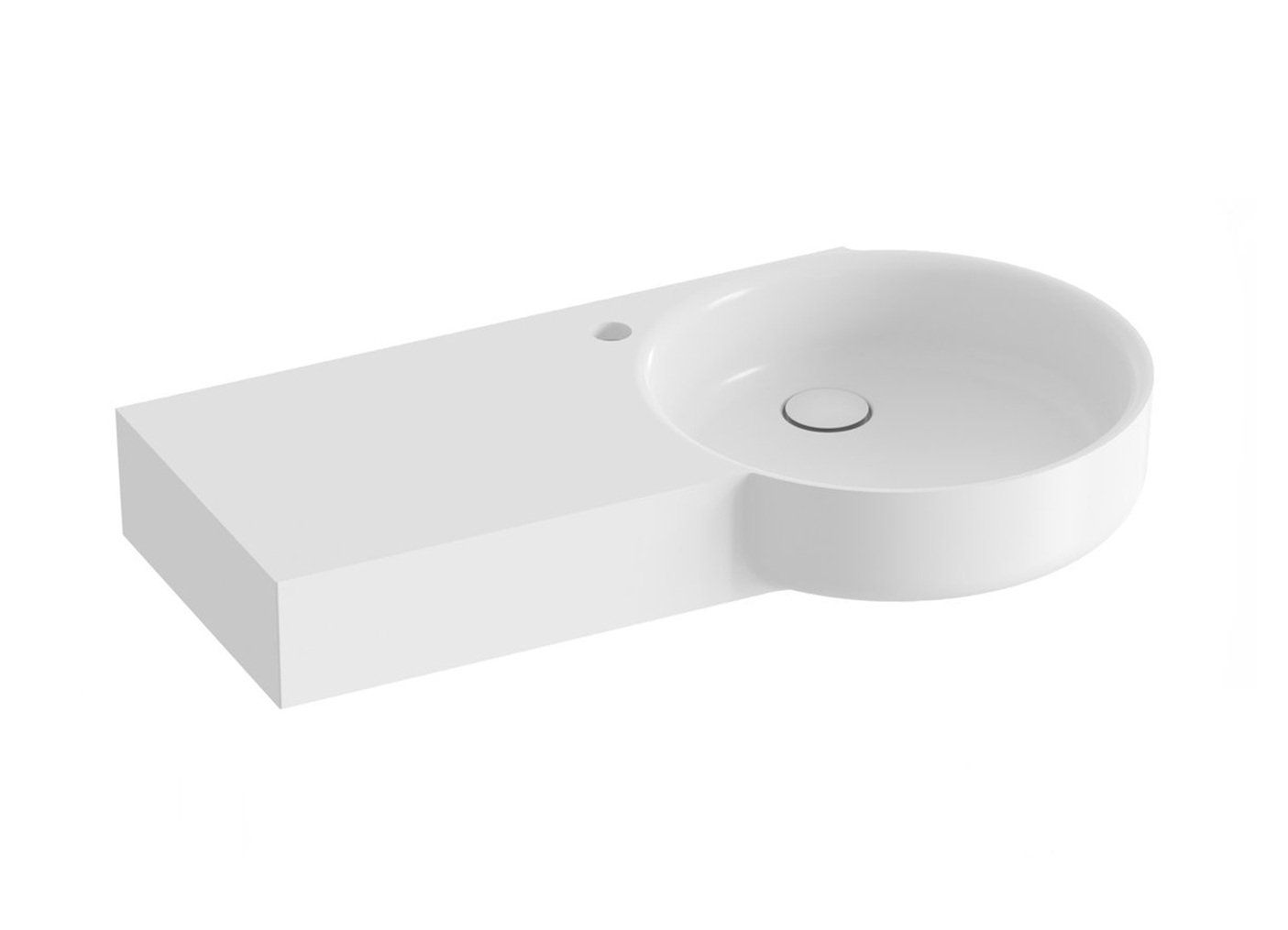 Ravak ARC lavabo 83x43.5 cm rectangular con encimera blanco brillante XJXL1283000
