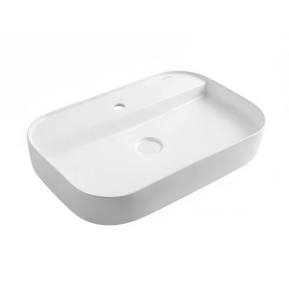 Oltens Dal lavabo 65.5x45 cm rectangular sobre encimera blanco brillante 40336000