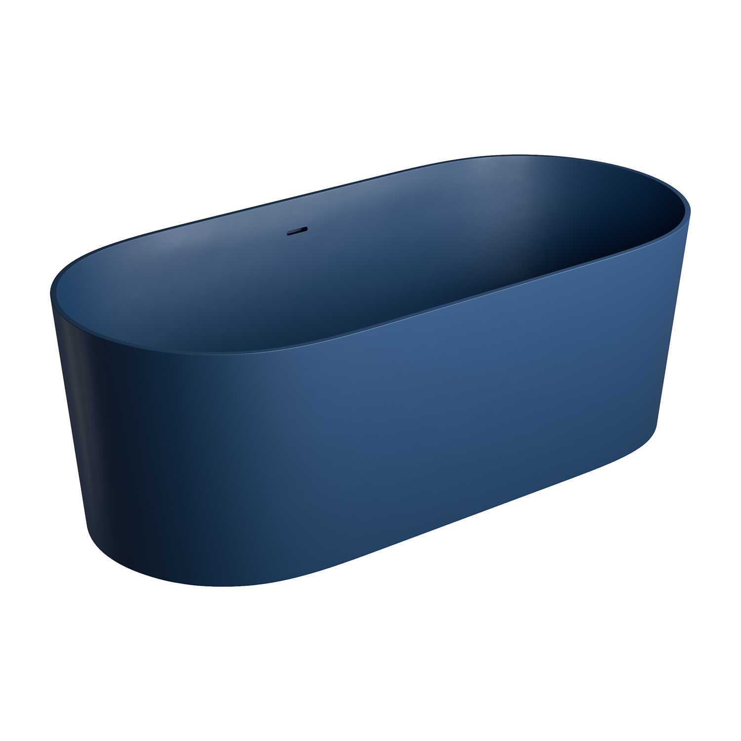 Omnires Ovo M+ bañera exenta 160x75 cm oval OVO160WWZPMB