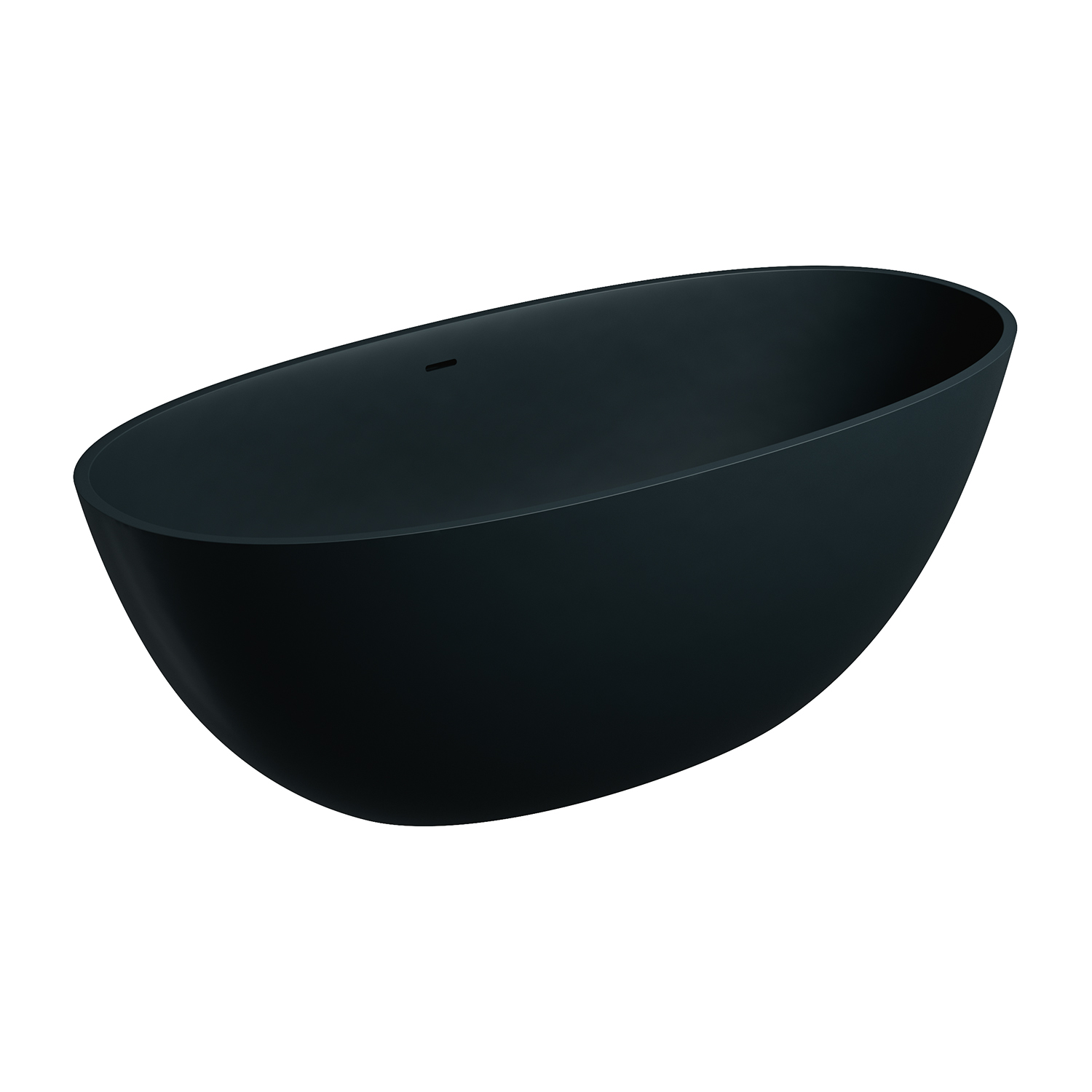 Omnires Shell M+ bañera exenta 160x75 cm oval negro SHELLWWZPBLV