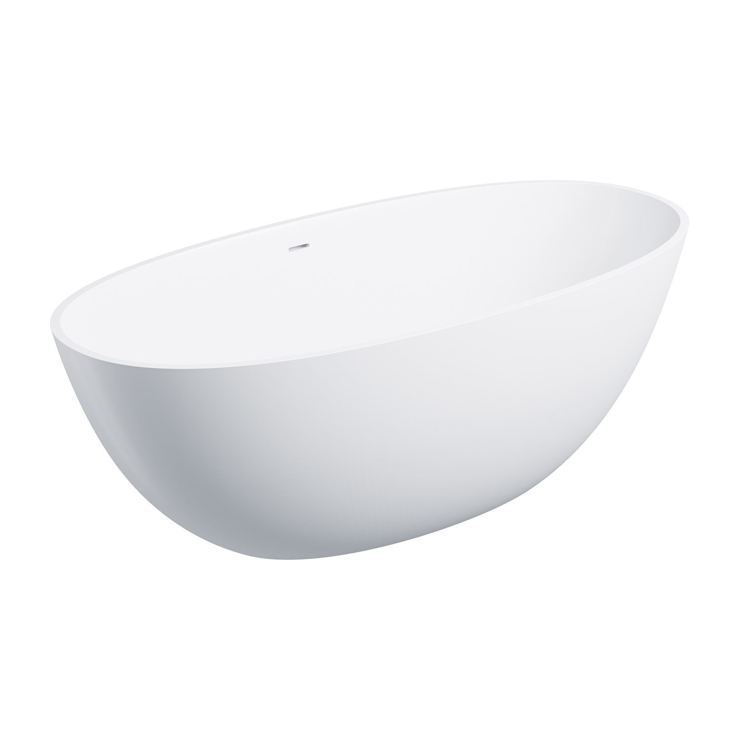 Omnires Shell M+ bañera exenta 160x75 cm oval blanco SHELLWWZPBM