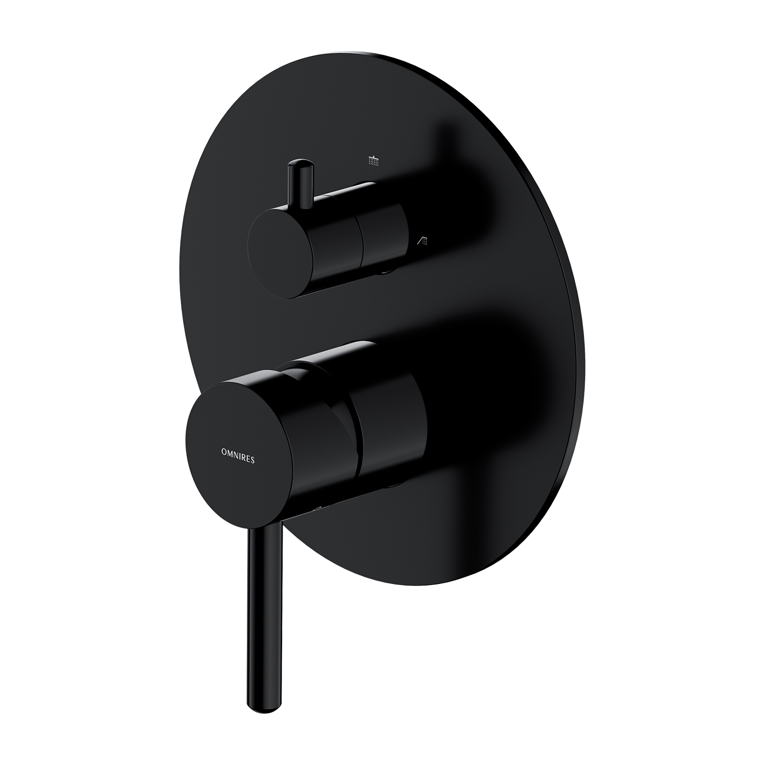 Omnires Y grifo de bañera y ducha empotrado negro Y1247ROBL