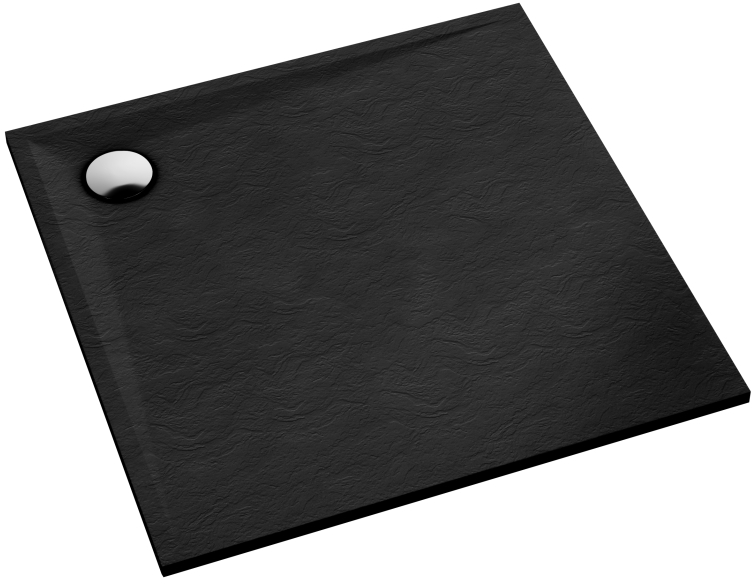 Schedline Libra Black Stone plato de ducha cuadrado 80x80 cm negro 3SP.L1K-8080/C/ST