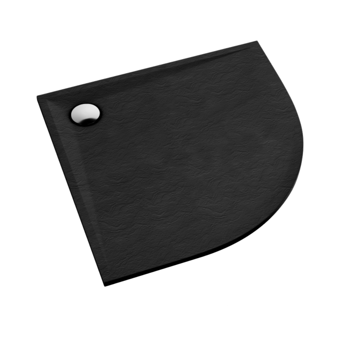Schedline Libra Black Stone plato de ducha semicircular 80x80 cm negro 3SP.L1O-8080/C/ST