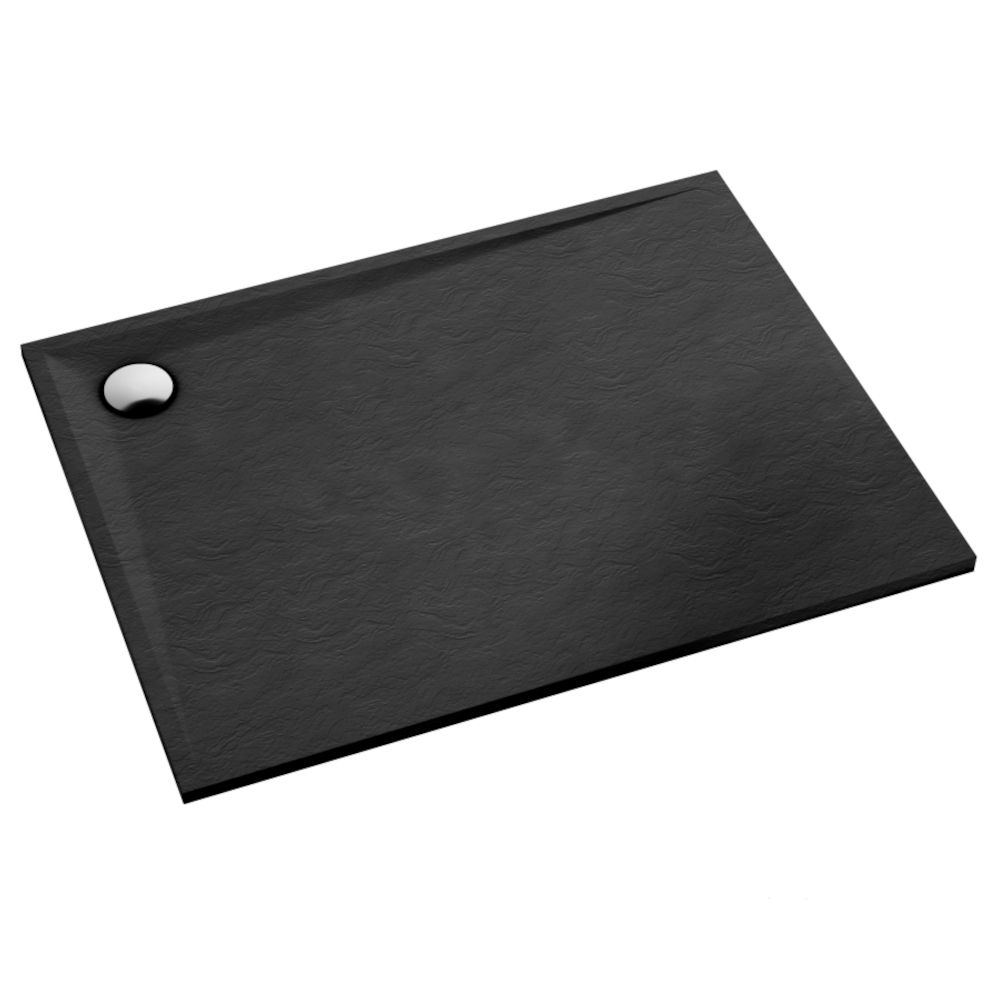 Schedline Libra Black Stone plato de ducha rectangular 100x70 cm negro 3SP.L1P-70100/C/ST