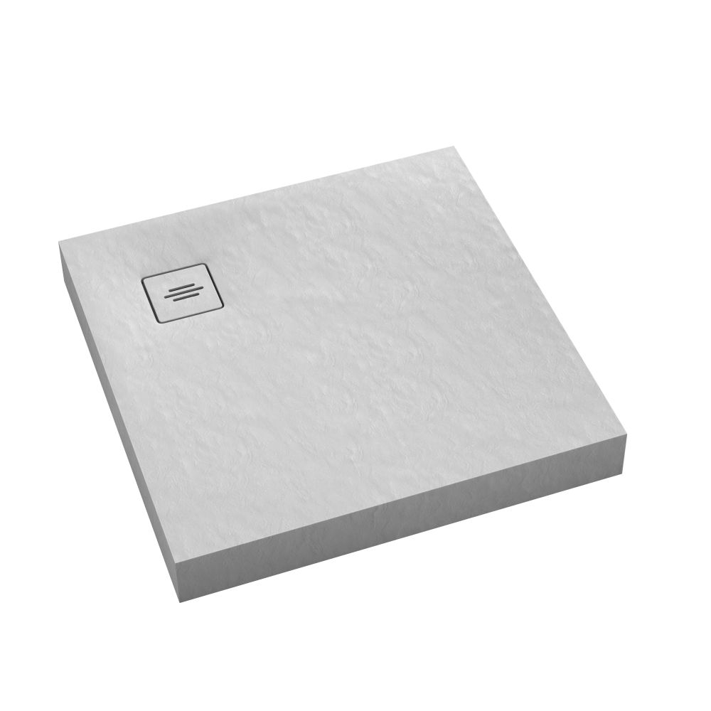 Schedline Nonlimits White Stone plato de ducha cuadrado 100x100 cm blanco 3ST.N1K-100100/B/ST-M1/B/ST