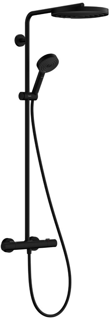 Hansgrohe Pulsify S conjunto de ducha a pared con termostato con rociador con efecto lluvia negro 24236670