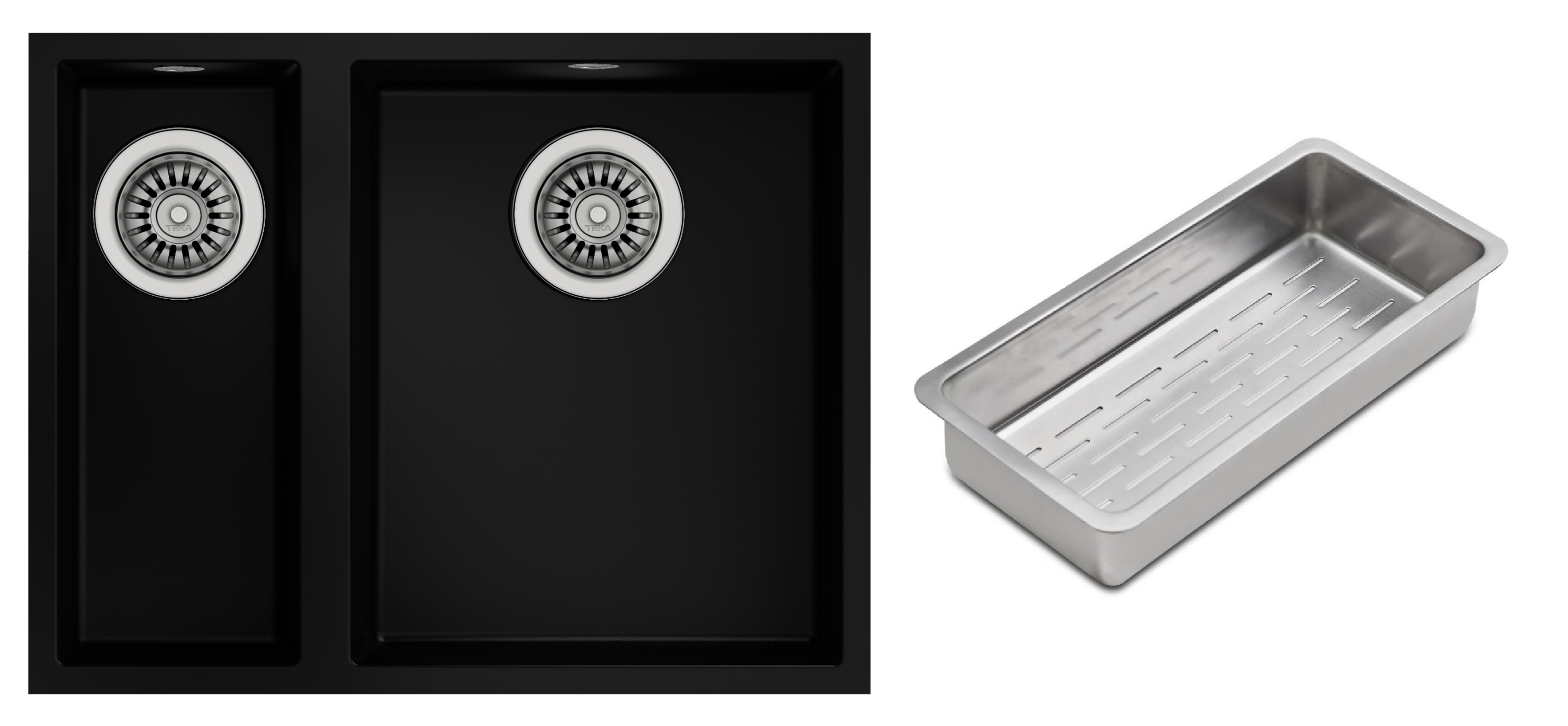 Conjunto fregadero Tegranit Teka Square 115260029, inserto para escurridor Teka 40199072